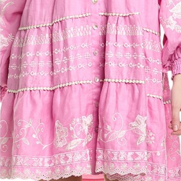 Hale Bob Linen Mini Dress - Beautiful Pink - Picture 8 of 9